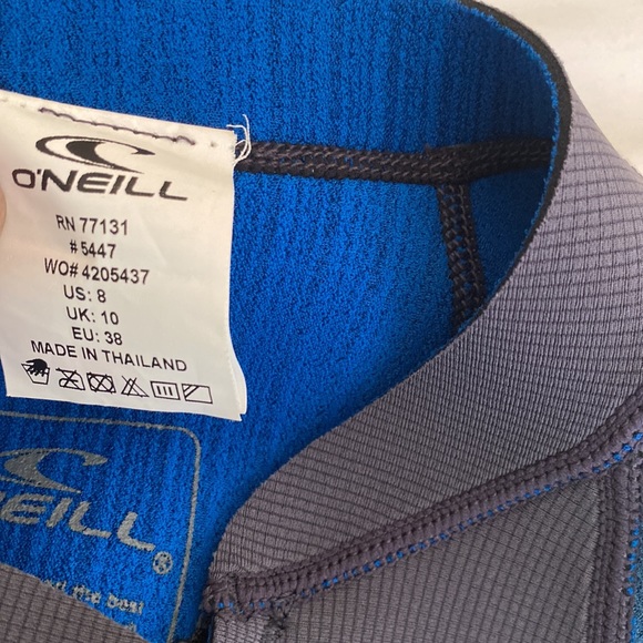 O’NEILL BLUEPRINT 2MM FRONT ZIP LS WOMENS SPRINGSUIT SURF-SUIT - Picture 8 of 10